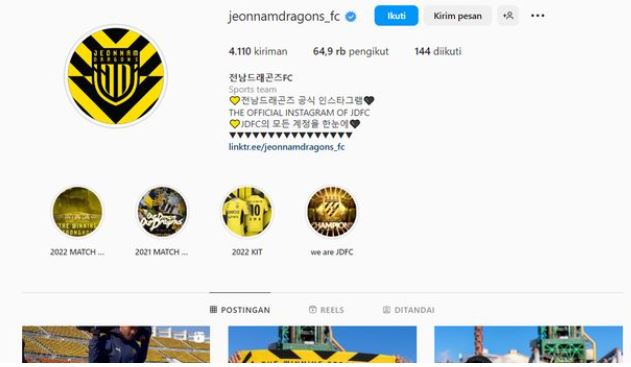 Follower IG Akun Jeonnam Dragons Melesat Usai Asnawi Mangkualam Resmi Bergabung